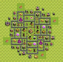 Base plan (layout), Town Hall Level 8 for trophies (defense) (#67)