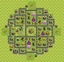 Base plan (layout), Town Hall Level 8 for trophies (defense) (#68)