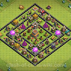 Base plan (layout), Town Hall Level 8 for trophies (defense) (#693)