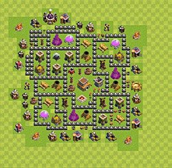 Base plan (layout), Town Hall Level 8 for trophies (defense) (#72)