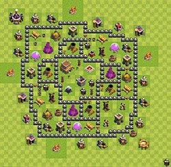 Base plan (layout), Town Hall Level 8 for trophies (defense) (#73)
