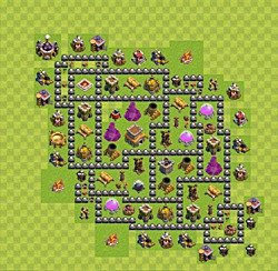 Base plan (layout), Town Hall Level 8 for trophies (defense) (#74)