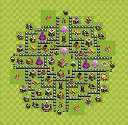 Base plan (layout), Town Hall Level 8 for trophies (defense) (#75)