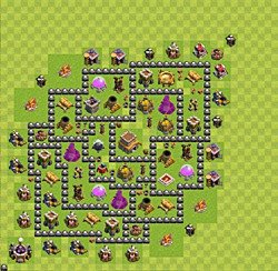 Base plan (layout), Town Hall Level 8 for trophies (defense) (#76)