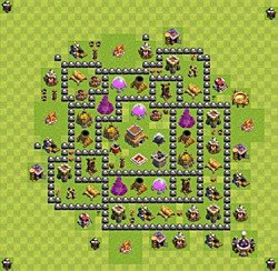 Base plan (layout), Town Hall Level 8 for trophies (defense) (#78)