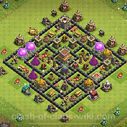 Base plan (layout), Town Hall Level 8 for trophies (defense) (#858)