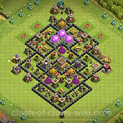 Base plan (layout), Town Hall Level 8 for trophies (defense) (#859)