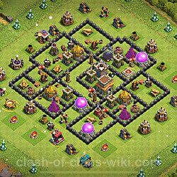 Base plan (layout), Town Hall Level 8 for trophies (defense) (#975)
