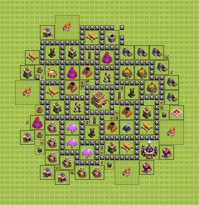 TH8 Trophy Base Plan, Town Hall 8 Base Design, #11