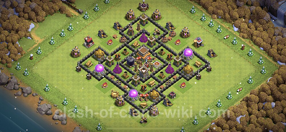 Full Upgrade TH8 Base Plan with Link, Anti Air / Dragon, Copy Town Hall 8 Max Levels Design 2023, #131