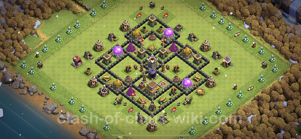 Full Upgrade TH8 Base Plan with Link, Anti Everything, Copy Town Hall 8 Max Levels Design 2023, #417