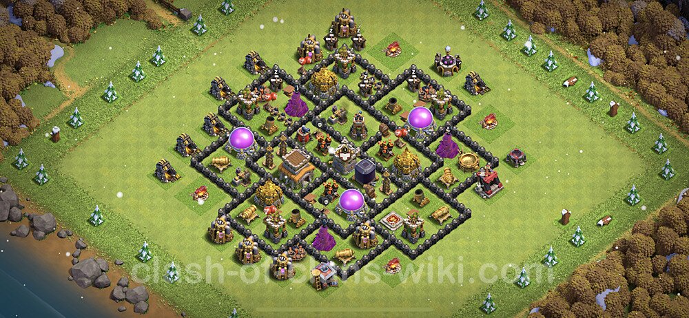 Full Upgrade TH8 Base Plan with Link, Anti Air / Dragon, Copy Town Hall 8 Max Levels Design 2023, #425