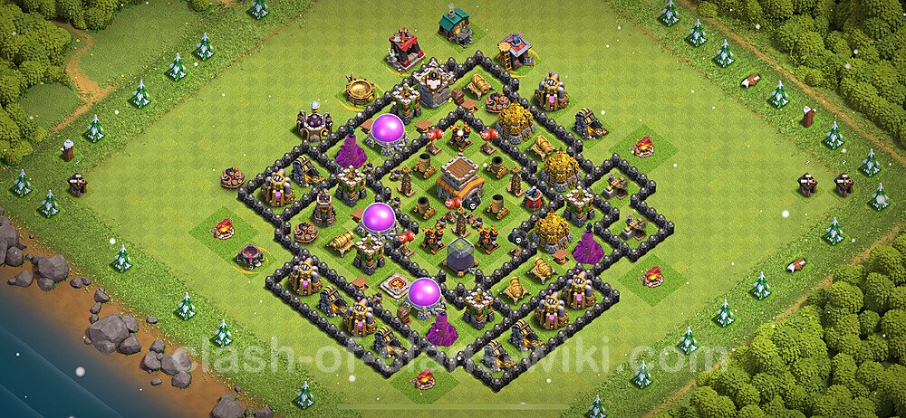 Full Upgrade TH8 Base Plan with Link, Anti 3 Stars, Copy Town Hall 8 Max Levels Design 2024, #686