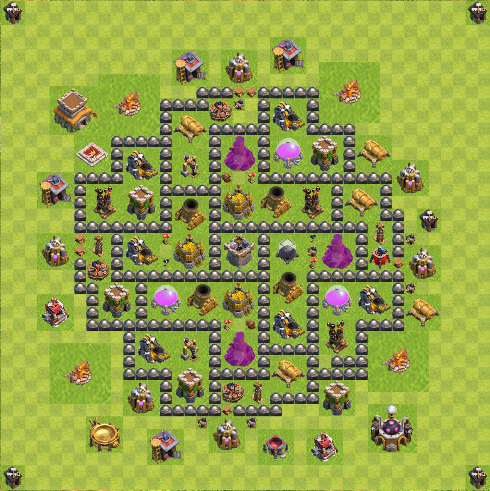 Farming Base TH8 - plan / layout / design - Clash of Clans, #123.