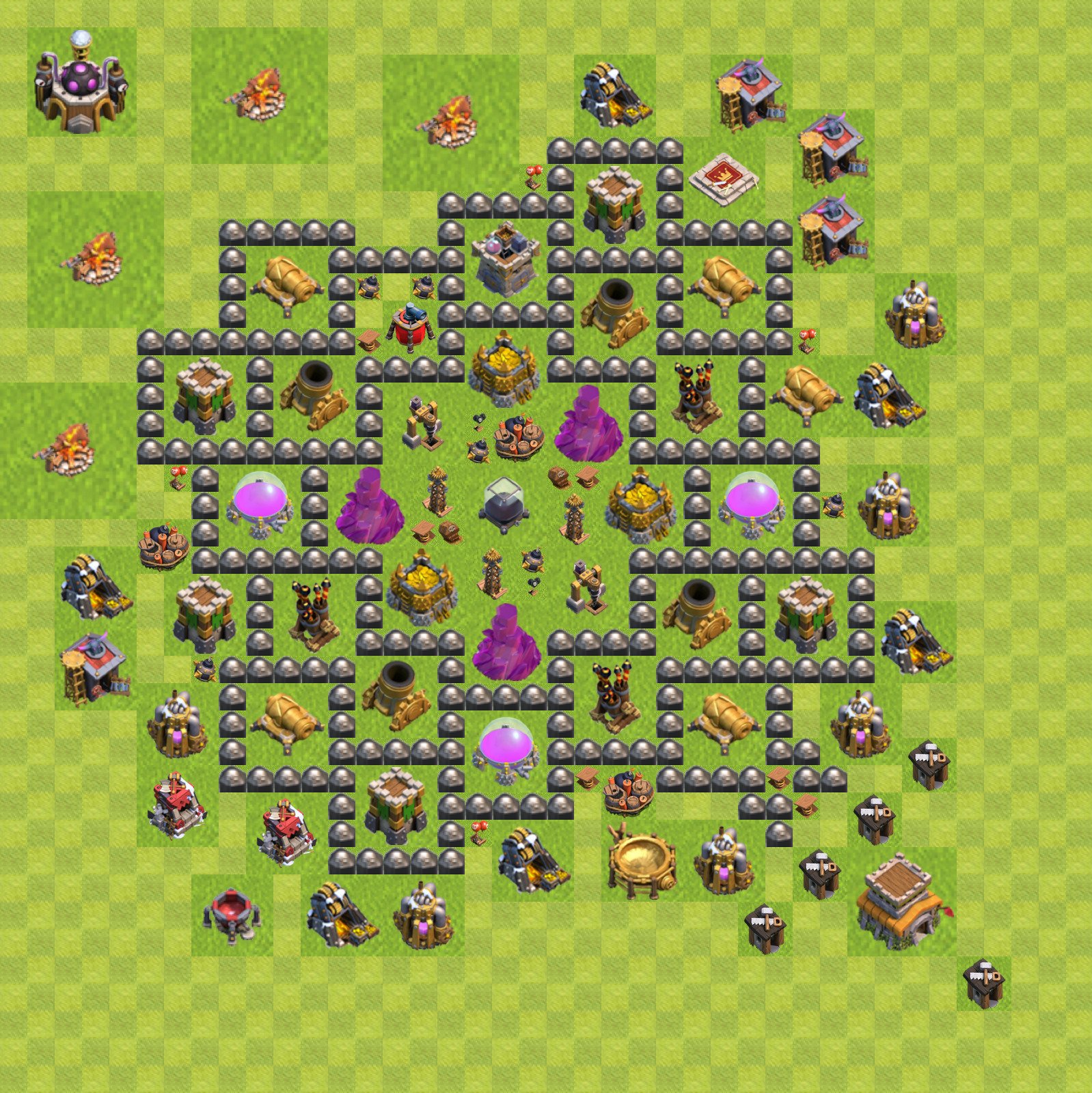 Farming Base TH8 - plan / layout / design - Clash of Clans, #180.