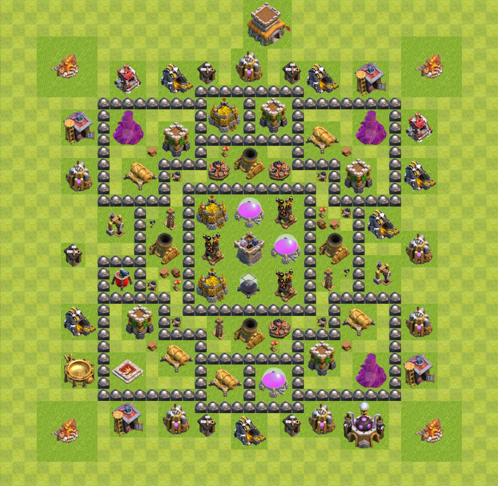 Farming Base TH8 - plan / layout / design - Clash of Clans, #44.
