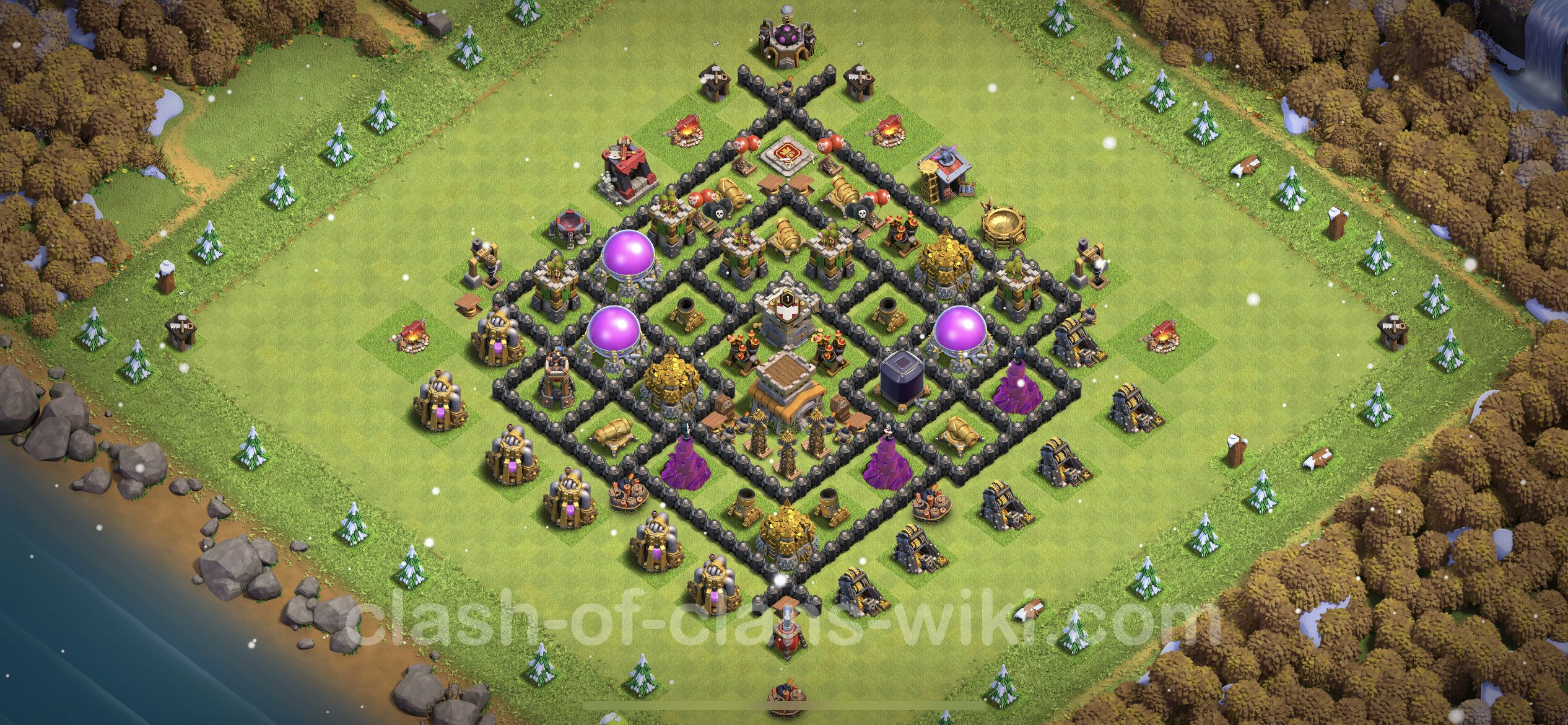 Farming Base Th8 With Link Hybrid Anti Everything Clash Of Clans 21 Town Hall Level 8 Base Copy 5