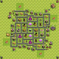Base plan (layout), Town Hall Level 8 for farming (#100)