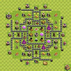 Base plan (layout), Town Hall Level 8 for farming (#101)