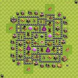 Base plan (layout), Town Hall Level 8 for farming (#102)