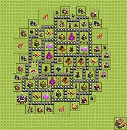Base plan (layout), Town Hall Level 8 for farming (#12)