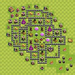 Tata letak base, Balai Kota Level 8 untuk farming (#121)