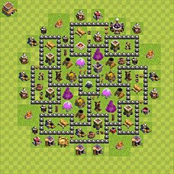 Base plan (layout), Town Hall Level 8 for farming (#124)