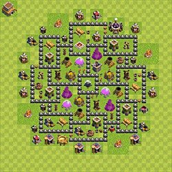 Tata letak base, Balai Kota Level 8 untuk farming (#124)