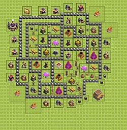 Base plan (layout), Town Hall Level 8 for farming (#13)