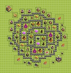 Base plan (layout), Town Hall Level 8 for farming (#14)