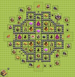 Base plan (layout), Town Hall Level 8 for farming (#16)