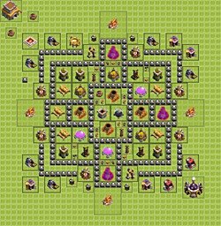 Base plan (layout), Town Hall Level 8 for farming (#17)