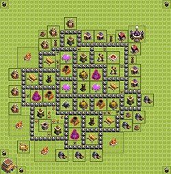Base plan (layout), Town Hall Level 8 for farming (#19)