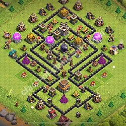 Base plan (layout), Town Hall Level 8 for farming (#2000)