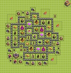 Base plan (layout), Town Hall Level 8 for farming (#21)