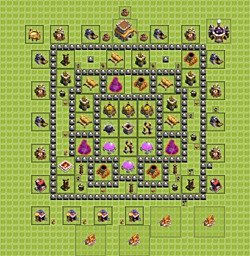 Base plan (layout), Town Hall Level 8 for farming (#22)