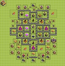 Base plan (layout), Town Hall Level 8 for farming (#27)