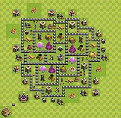 Base plan (layout), Town Hall Level 8 for farming (#35)