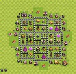 Base plan (layout), Town Hall Level 8 for farming (#36)