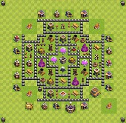 Base plan (layout), Town Hall Level 8 for farming (#41)