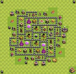 Base plan (layout), Town Hall Level 8 for farming (#42)