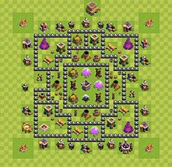 Base plan (layout), Town Hall Level 8 for farming (#44)