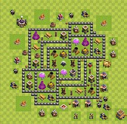 Base plan (layout), Town Hall Level 8 for farming (#45)