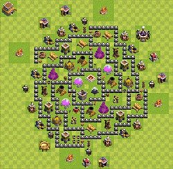 Base plan (layout), Town Hall Level 8 for farming (#51)