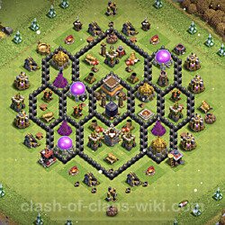 photo Aldea Ayuntamiento Nivel 8 2021 clash of clans 2021 bases