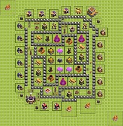 Base plan (layout), Town Hall Level 8 for farming (#9)