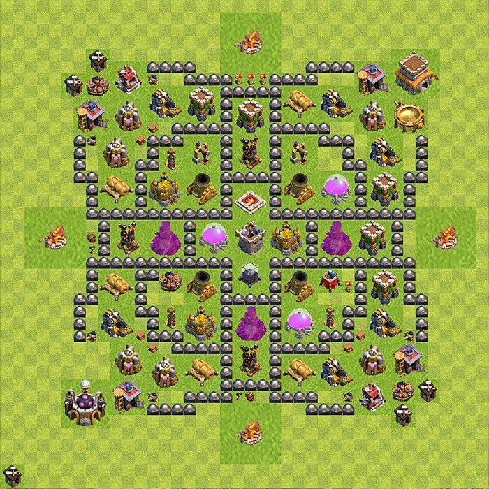 Farming Base Village HDV 8 - Hôtel de Ville 8 Base, #106