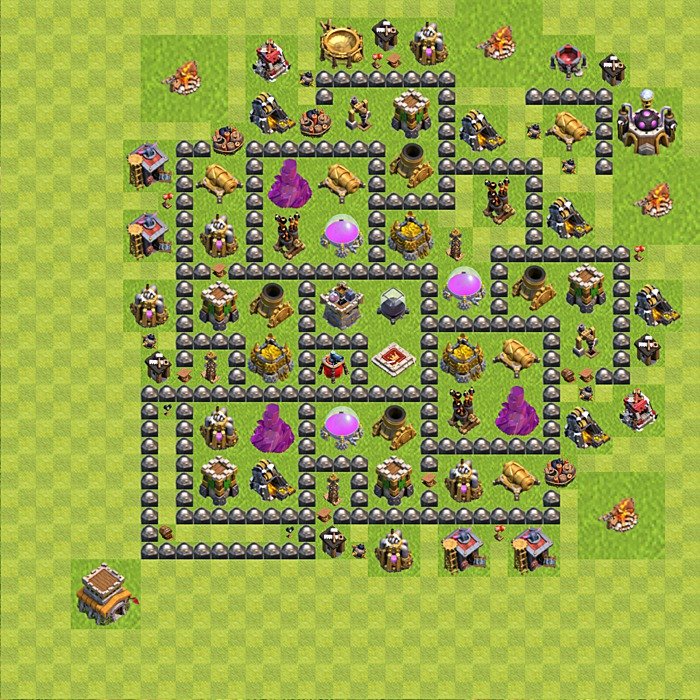 Base plan TH8 (design / layout) for Farming, #114