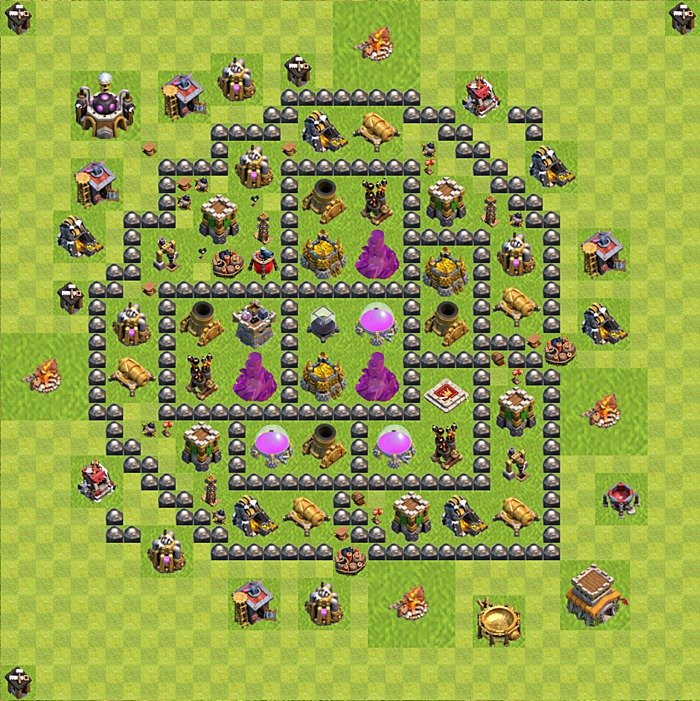 Farming Base Village HDV 8 - Hôtel de Ville 8 Base, #118