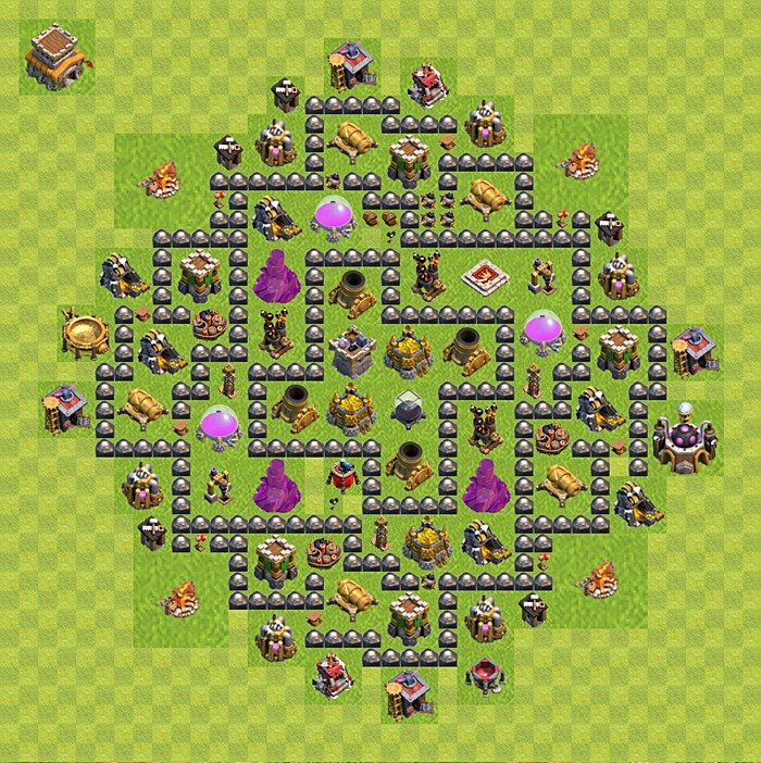 Base plan TH8 (design / layout) for Farming, #135